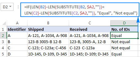 8 - so sánh chuỗi trong excel