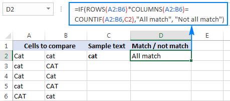 5 - so sánh chuỗi trong excel