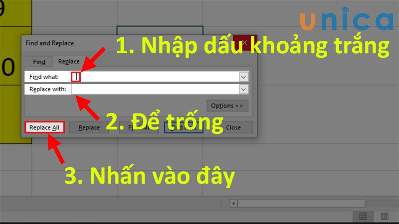 Sử dụng Find & Replace để xóa khoảng trắng - Hình 2