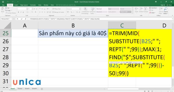 Nhập công thức sau vào ô C31