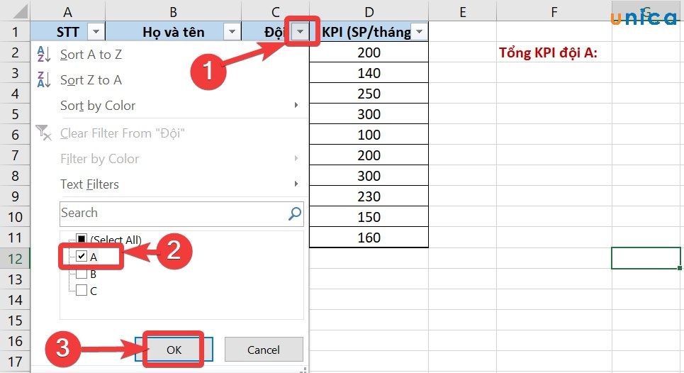 Nhấn vào biểu tượng tam giác lộn ngược