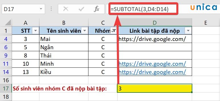 Kết quả sau khi hoàn thành