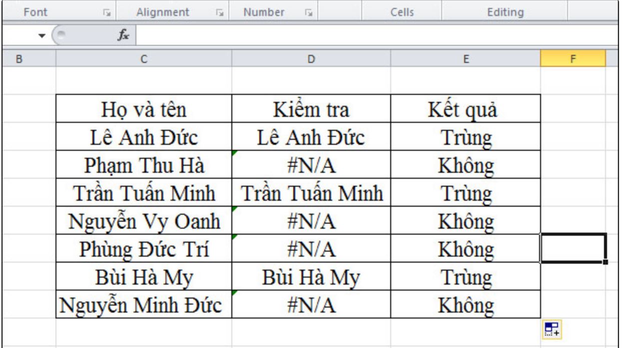 Kéo xuống các ô bên dưới