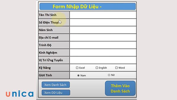 Tạo form nhập liệu trong Excel có nhiều lợi ích