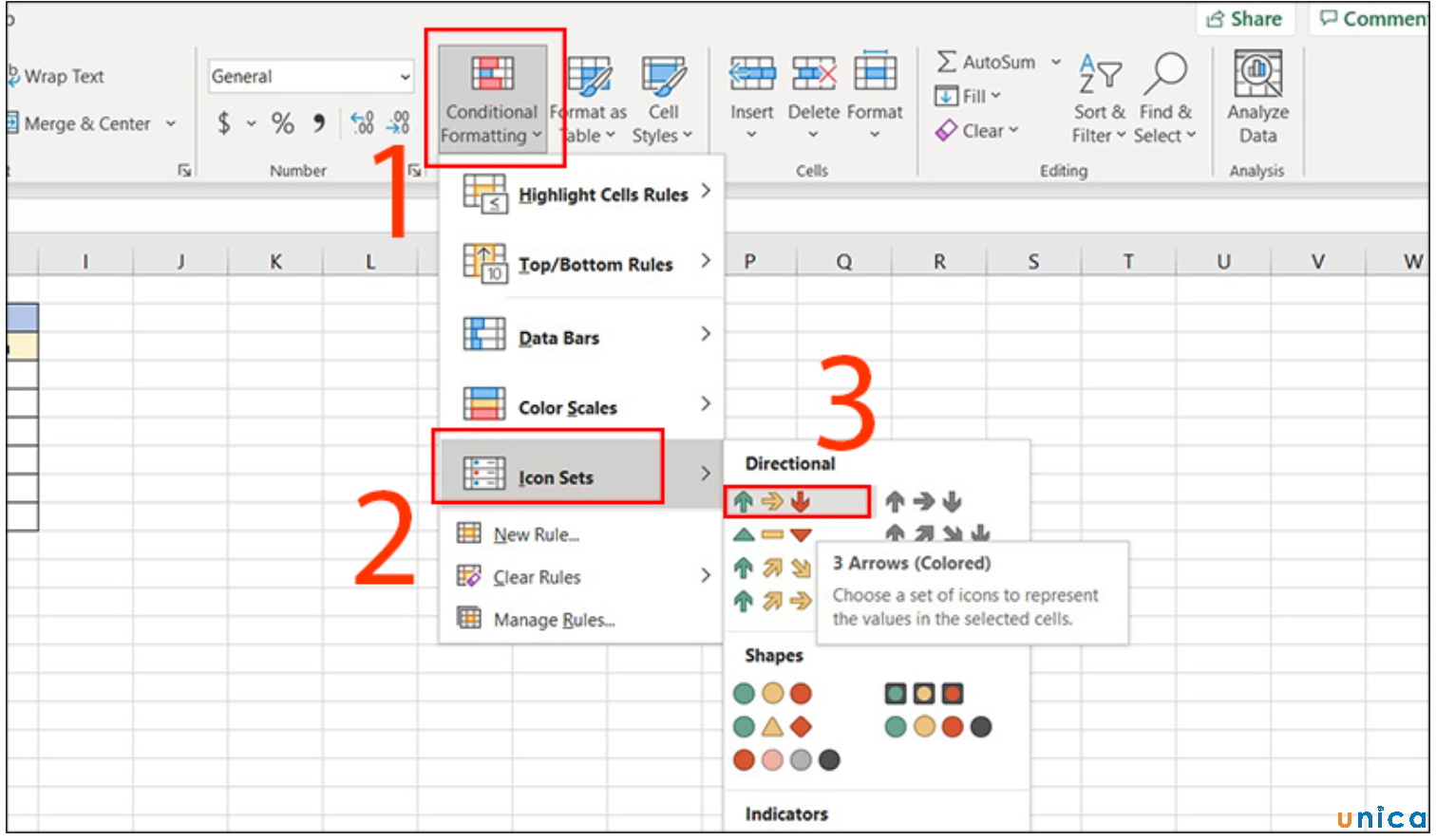 Chức năng Icon Sets