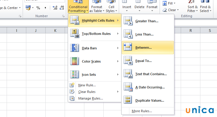 Ví dụ tô màu có điều kiện trong Excel