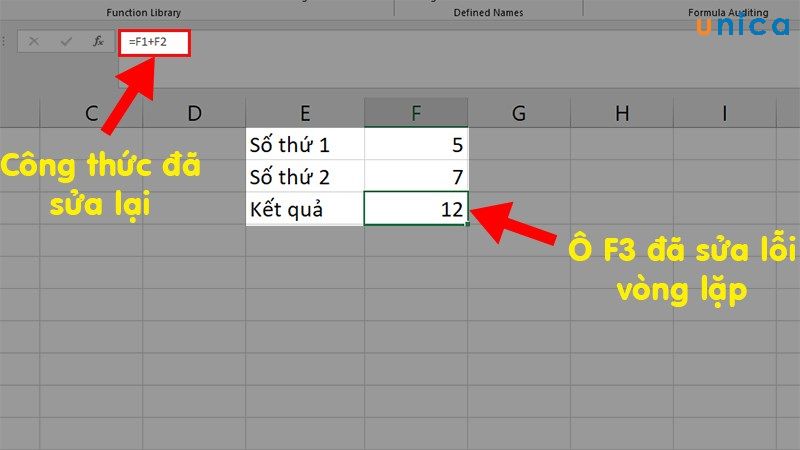 Khắc phục lỗi vòng lặp trong Excel 