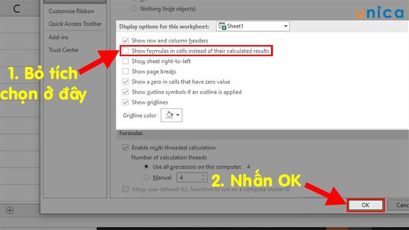 Nhấn OK