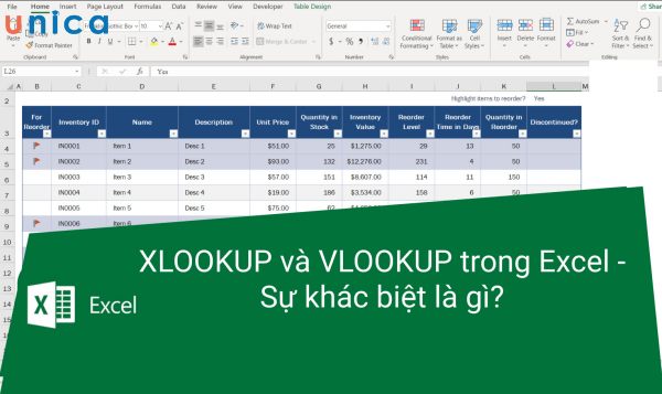 Sự khác biệt về ứng dụng của VLOOKUP và XLOOKUP