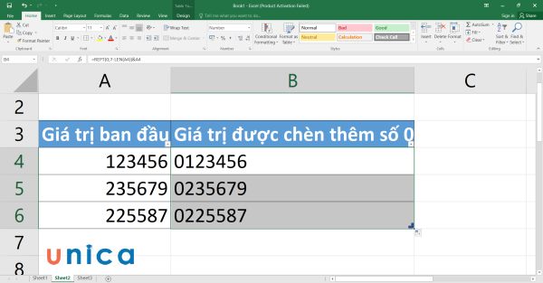 Bôi đen vùng dữ liệu cần xóa số 0