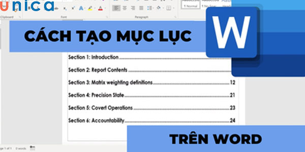 Tạo mục lục trong tài liệu giúp thể hiện sự chuyên nghiệp