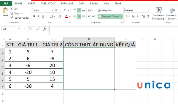 Ví dụ hàm ABS trong Excel kết hợp hàm AVERAGE