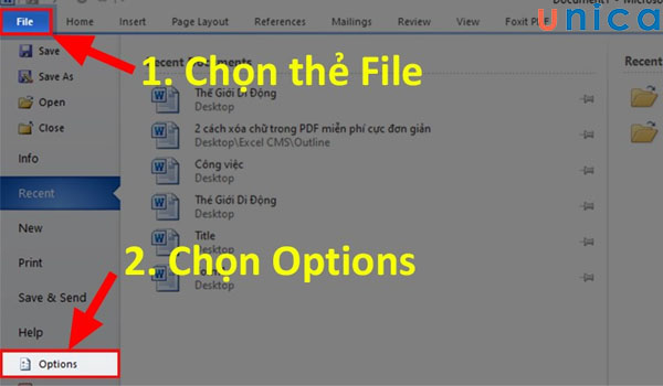 chọn option