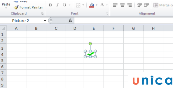 Cách chèn ảnh dấu tích vào Excel