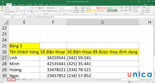 Chọn sheet cần ẩn