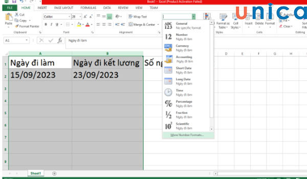 Ví dụ hàm trừ ngày tháng trong excel