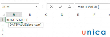 Cú pháp hàm date trong excel