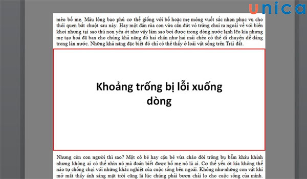 Lỗi khi giãn dòng trong word