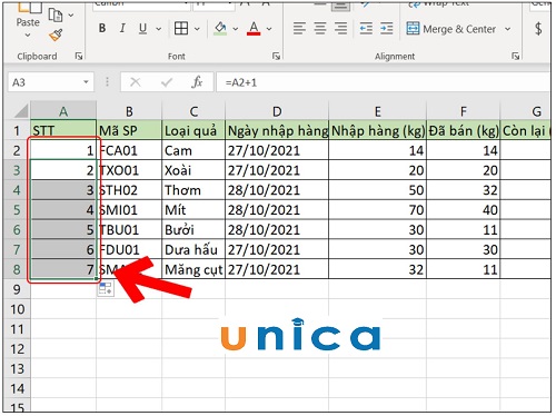 Kết quả sau khi áp dụng công thức