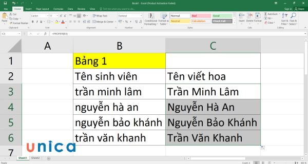 Kéo thả xuống các ô bên dưới