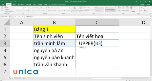 Nhập công thức