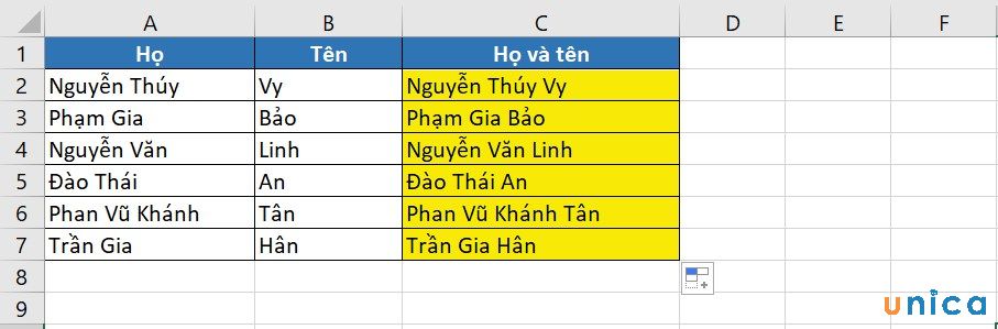 Kết quả nhận được