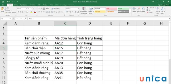 Ví dụ tìm kiếm hàng loạt trong 1 sheet của trong Excel