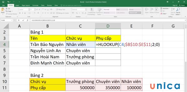 Nhập công thức