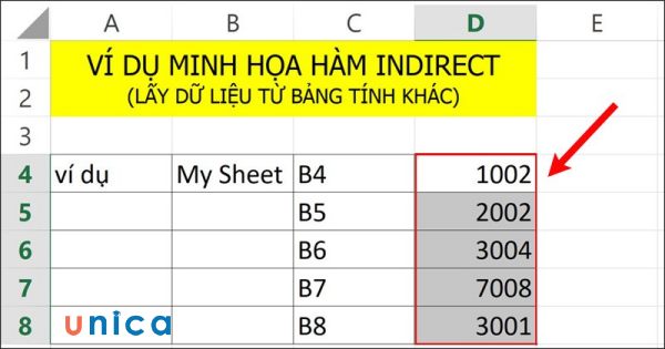 Kéo thả chuột xuống các ô bên dưới