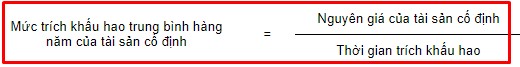 Mô tả cách tính khấu hao tài sản cố định