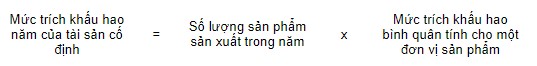 Mô tả cách tính khấu hao tài sản cố định