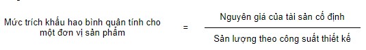 Mô tả cách tính khấu hao tài sản cố định