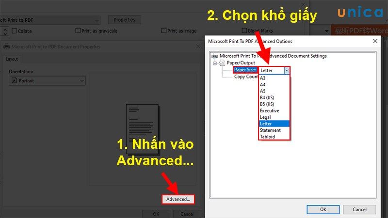 Chọn Advanced Options