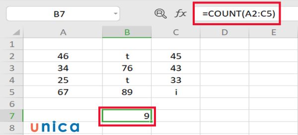 Hàm COUNT thường được sử dụng khi bạn muốn biết có bao nhiêu hạng mục trong một danh sách