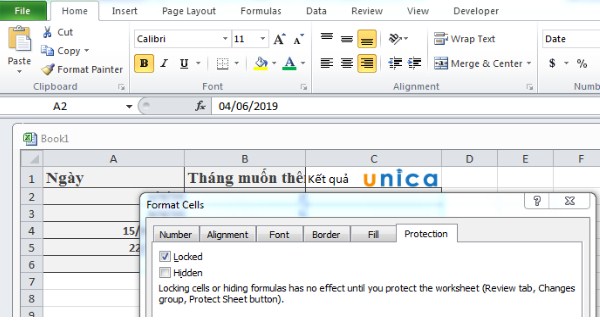 Cách khóa các ô cụ thể trong một bảng tính