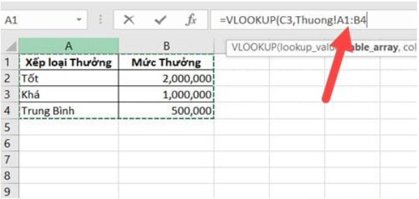 Áp dụng hàm Vlookup giữa 2 sheet 3