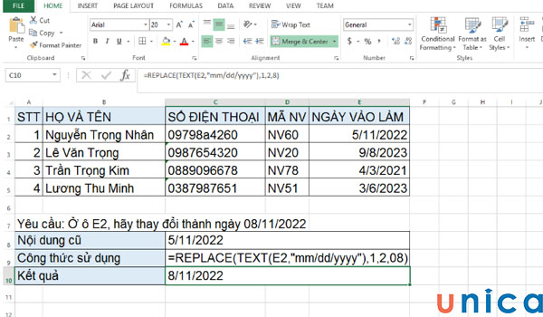 Nhập công thức rồi nhấn enter để có kết quả