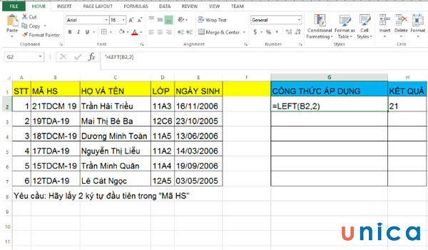 Kết quả sau khi đã sửa lỗi