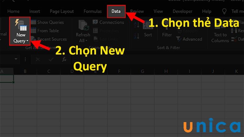 Chọn New Query