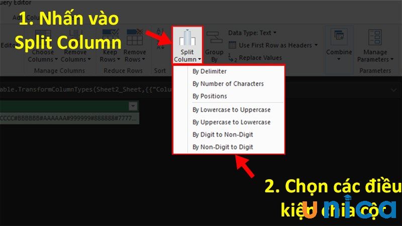 Cách chia cột theo vị trí của ký tự trong Excel