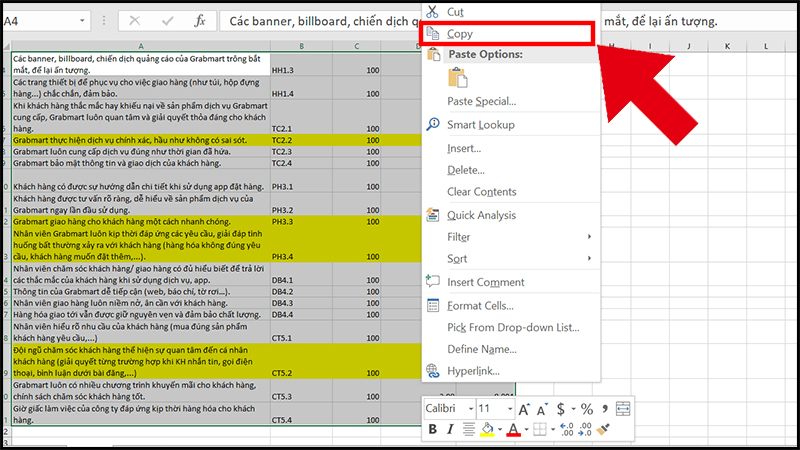 Sử dụng lệnh Copy, Paste và tính năng AutoFit Word 