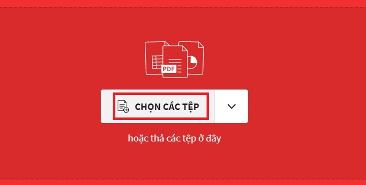 Kéo thả file Excel cần chuyển đổi