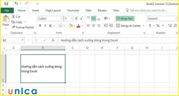 Nguyên nhân không ngắt dòng được trong Excel