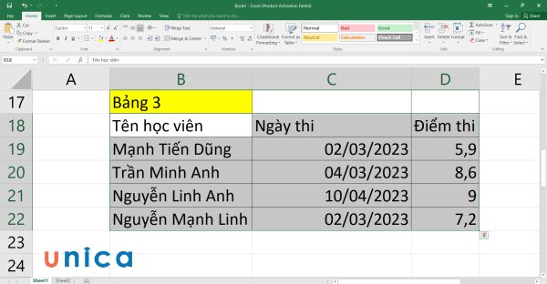 Bôi đen toàn bộ vùng dữ liệu cần lọc