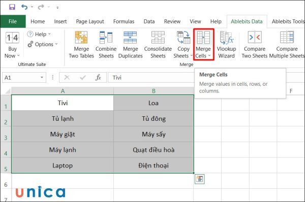 Lưu ý khi thực hiện nối ô trong excel