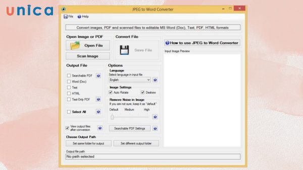 chuyển ảnh sang word bằng JPEG to Word Converter