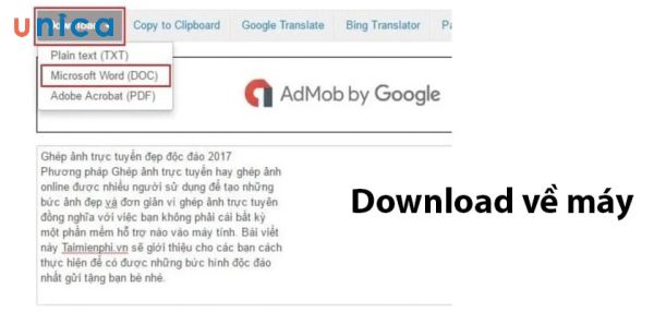 Chọn Download về máy