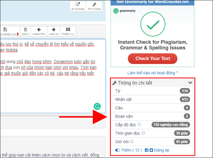 Đếm số ký tự, số dòng và số trang trên Word Counter - Hình 3