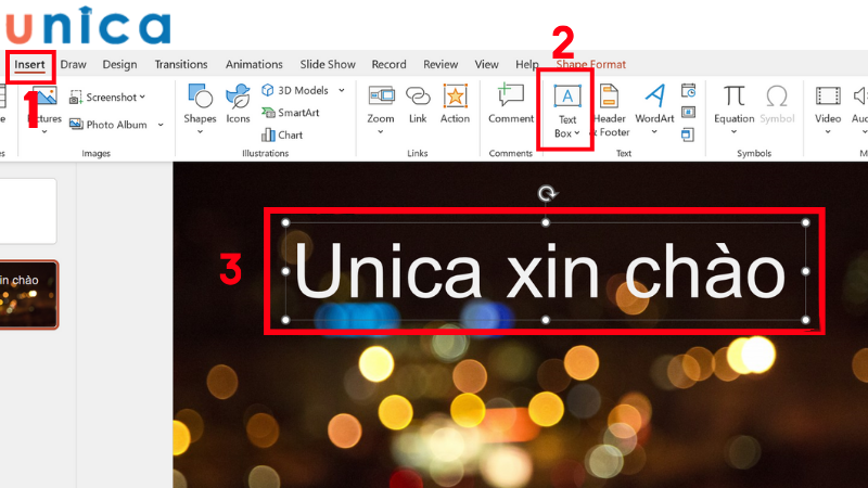 Tạo Text box mới