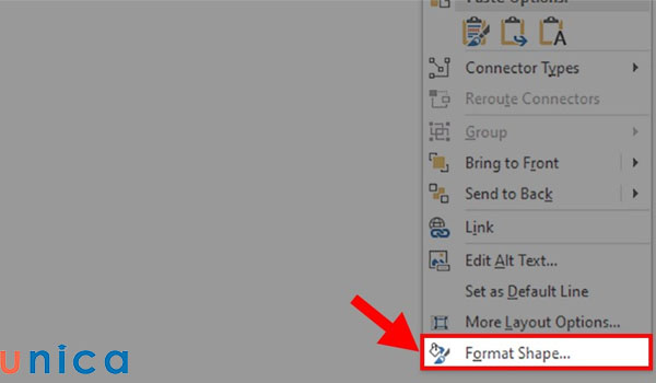 Chọn Format Shape